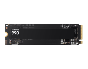 Samsung 990 | 2000 GB | SSD form factor M.2 2280 | Solid-state drive interface PCIe 4.0 x4 NVMe | Read speed 7250 MB/s | Write speed 6450 MB/s