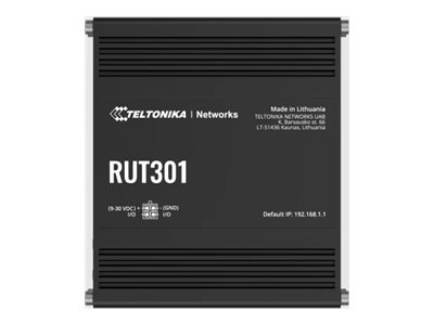 original Teltonika | Ethernet Router | RUT301 | No Wi-Fi | 10/100 Mbit/s | Ethernet LAN (RJ-45) ports 5 | Mesh Support No | MU-MiMO No | No mobile broadband