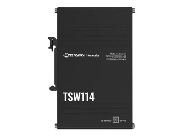 Teltonika | DIN Rail Switch | TSW114 | Unmanaged | Wall-mountable | Gigabit Ethernet (copper) ports quantity 5 | Power supply type 2-pin industrial DC power socket
