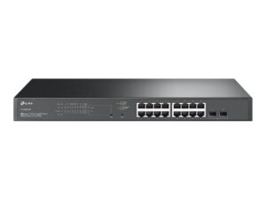 TP-LINK | SG2218P | JetStream 18-Port Gigabit Smart Switch with 16-Port PoE+ | Rack-mountable | Managed