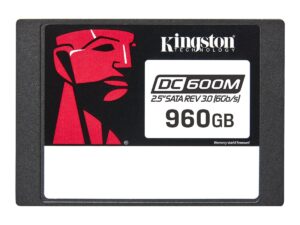 Kingston DC600M | 960 GB | SSD form factor 2.5″ | Solid-state drive interface SATA Rev. 3.0 | Read speed 560 MB/s | Write speed 530 MB/s
