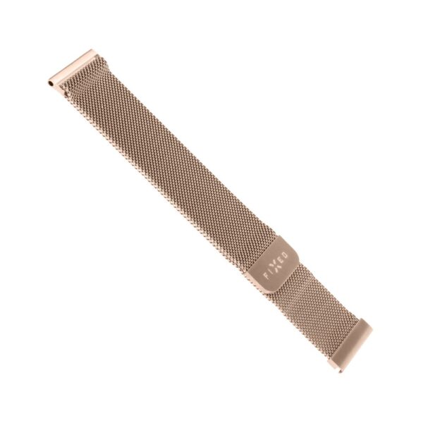 original Fixed | Mesh Strap with Quick Release, 18mm, Stainless Steel Mesh Strap for Smartwatch | Gold