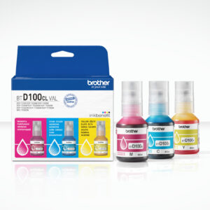 Brother BTD100CLVAL | Multipack Ink Bottles | Magenta, Cyan, Yellow