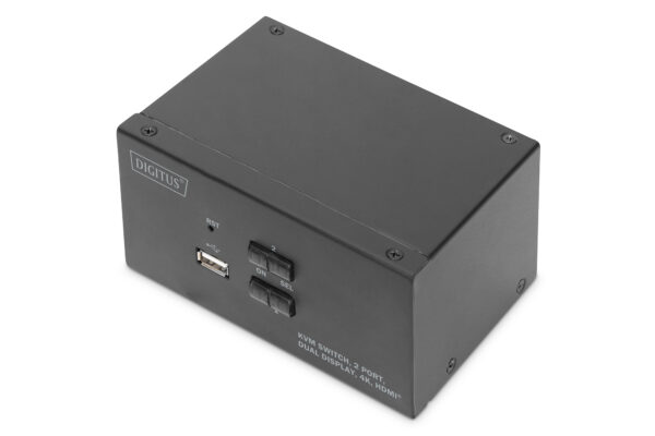 Digitus | KVM Switch, 2 Port, Dual Display, 4K, HDMI | DS-12860
