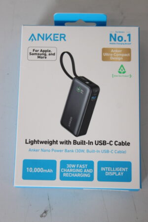 original SALE OUT. Anker 545 Nano Power Bank | A1259G11 | 10000 mAh | Black | DEMO