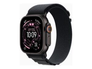 Apple Watch Ultra 3 GPS + Cellular 49mm Black Titanium Case with Black Alpine Loop – Large | Apple