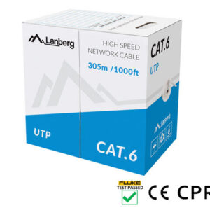 Lanberg | LAN Cable Cat.6 UTP Solid CU CPR + Fluke Passed | LCU6-11CU-0305-S