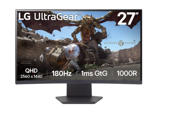 LG | 27GS60QC-B | 27 " | VA | QHD | 16:9 | 180 Hz | 1 ms | 2560 x 1440 pixels | 300 cd/m² | HDMI ports quantity 2
