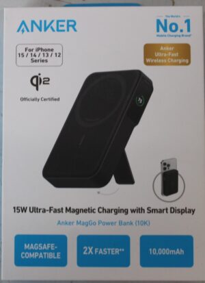 original SALE OUT. | Anker 633 Magnetic Wireless Power Bank with 27W USB C port | A1654G11 | 10000 mAh | Black | DEMO